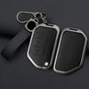 Interior Mouldings Car Flip Key Case Cover Shell Fob For Jeep Gladiator JT Sahara JLU Wrangler JL Rubicon 2018 2019 Alloy Leathe