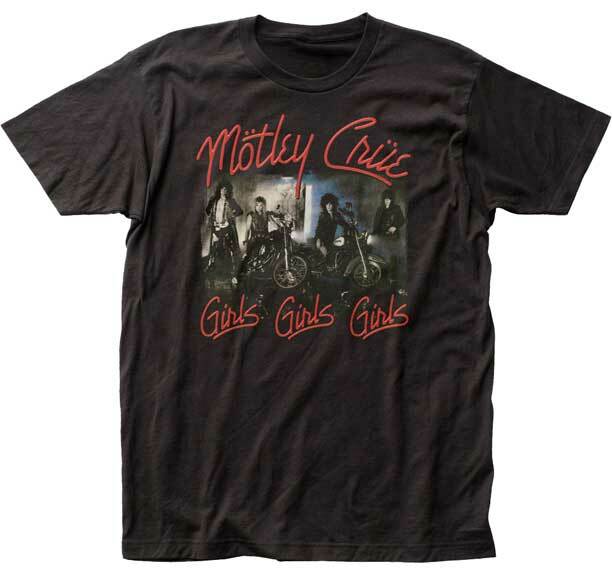 MOTLEY CRUE Girls Girls Girls T-SHIRT S-M-L-XL-2XL Neu Offizielles Impact Merch