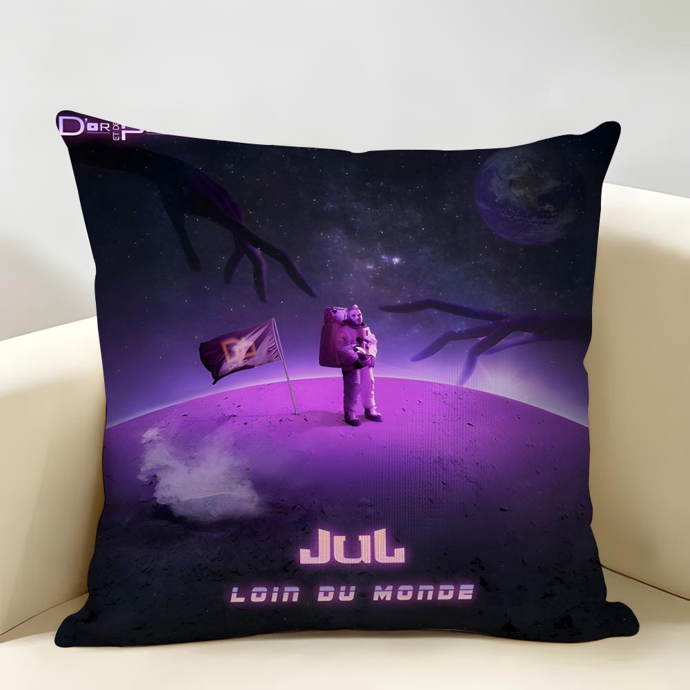 Rapper JJuL Cest Pas Des Lol Cushion Cover Natural Linen Organic Fabric DoubleSided Printing Room Sofa Decor Pillow Case