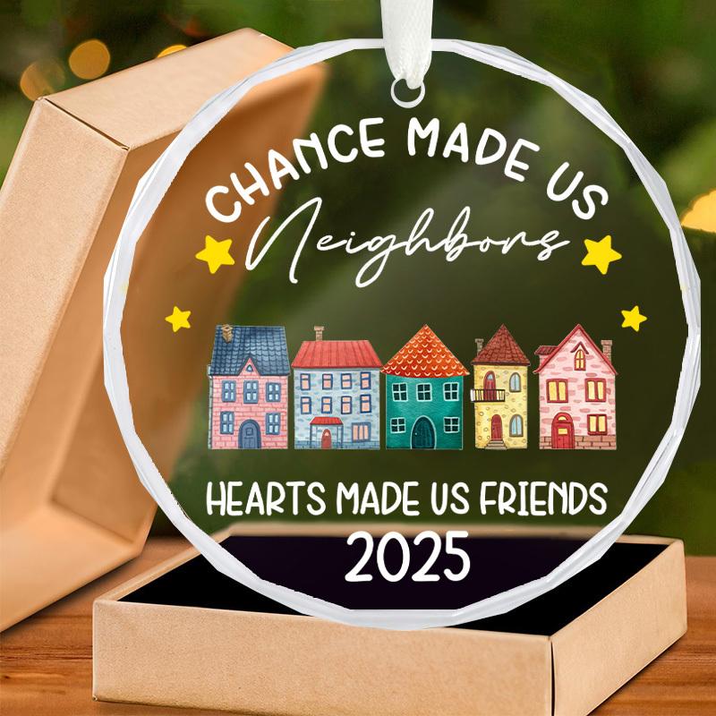 1pc/2pcs New Home Christmas Ornament 2025,House Warming Gifts New Home - Housewarming Gifts for First House, Glass Housewarming Gift Ideas for Couple