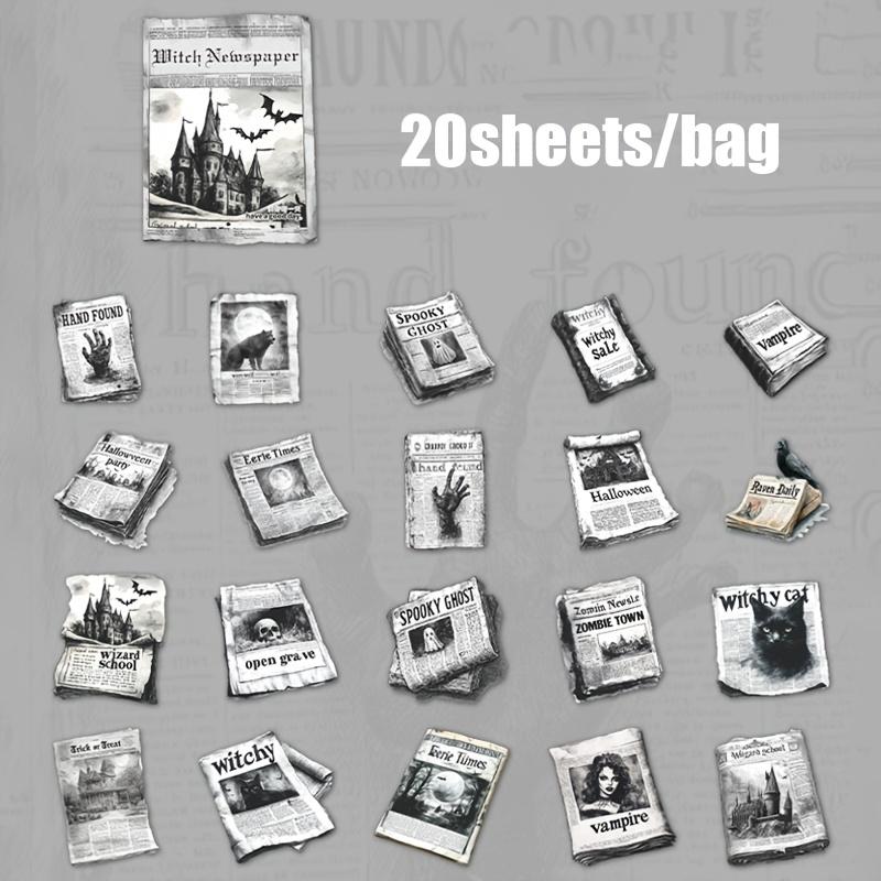 

Mr Paper, 6 Styles Black Magic Collection Enchanted Witch Character Scenic Stickers scrapbooking stickers Home Decoration Gifts