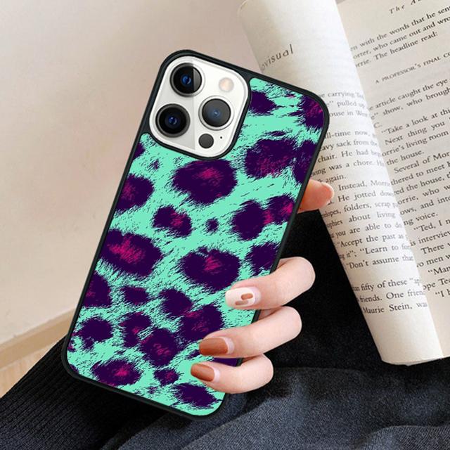 

Animal Print Cheetah Black and Brown Phone Case Back Cover for iPhone 17 Air 16 15 14 13 11 12 Pro Max Plus iPhone 13