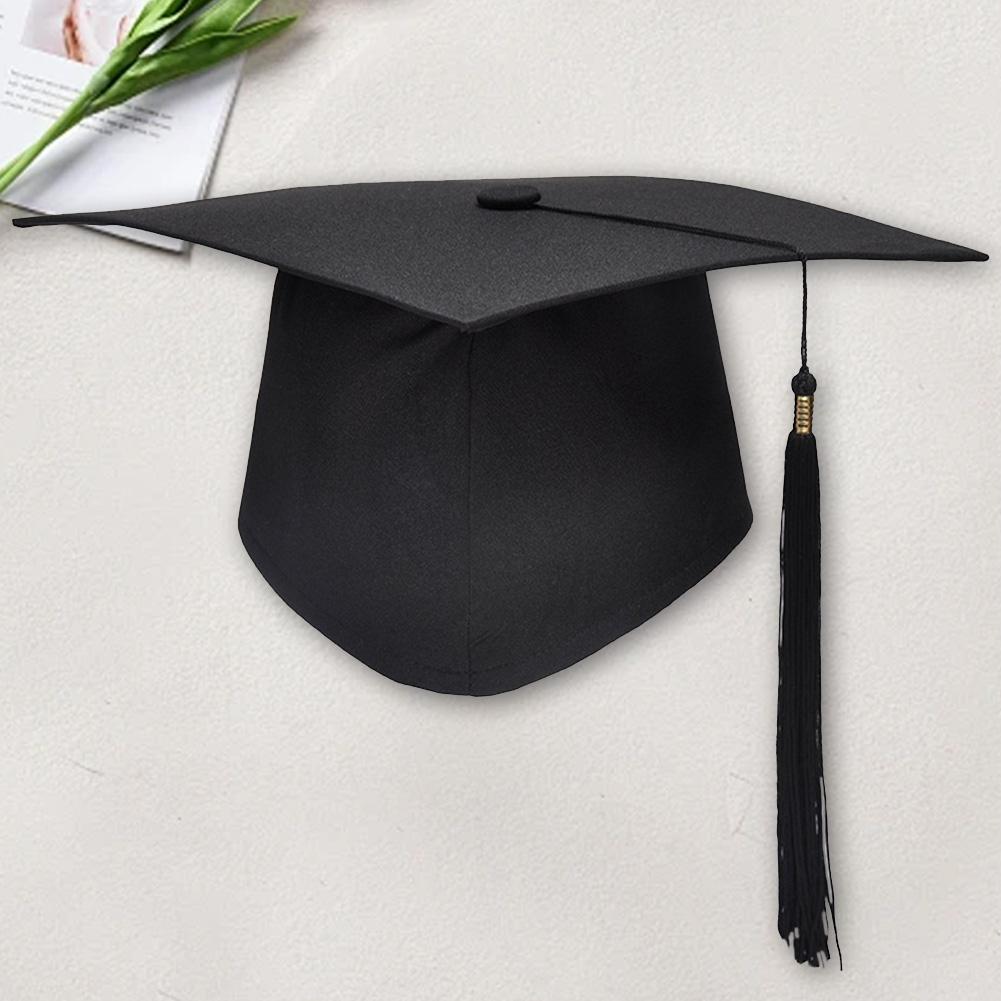 Graduation Cap with Tassel Doctoral Hat Adjustable Student Bachelor Hat Bachelor Graduation Cap for High School & Bachelor