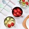 Kids Training Bowl Fall Resistance High Temperature Resistant with Lid Easy to Clean Dual Handles Dustproof Stainless Steel Cartoon Kids Bowl Toddlers