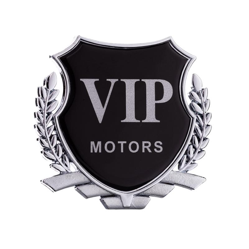 Car Sticker Creative Personality VIP Car Logo Car VIP Word Mark Side Mark Decorative Sticker Modified Metal Tail Mark Sticker