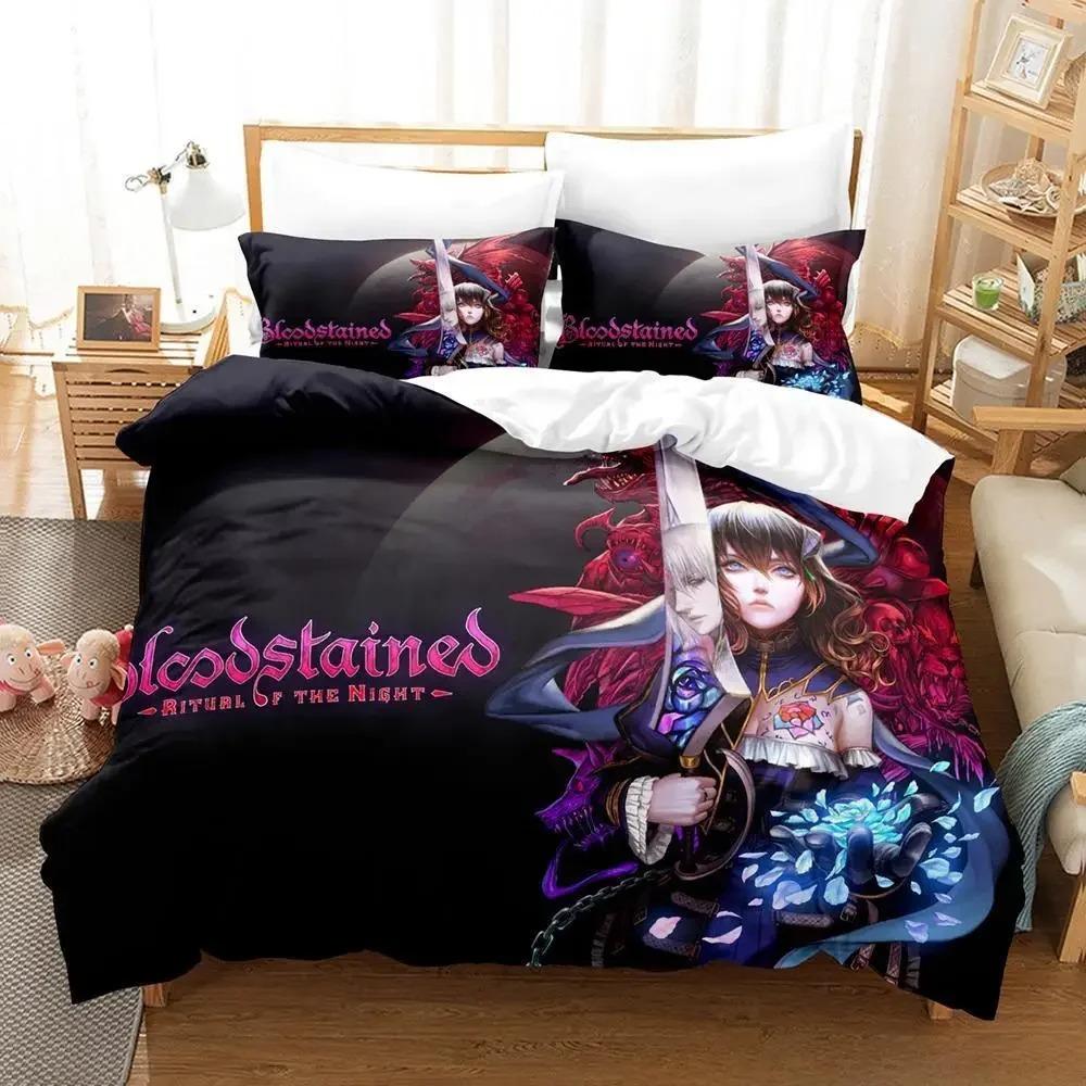 Game BLOODSTAINED RITUAL OF THE NIGHT Bedding Set Single Twin Full Queen King Size Bed Set Adult Kid Bedroom Duvet cover Sets Tool
