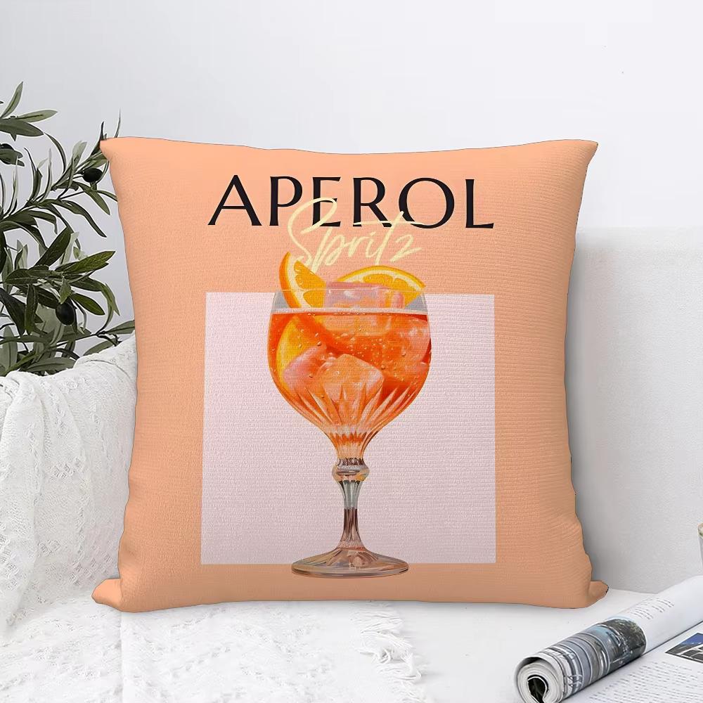 Aperol Spritz Pillow Case Sofa Decorative Home Double-sided Print Square Pillow Living Room Decor Decoration PillowCase Gift