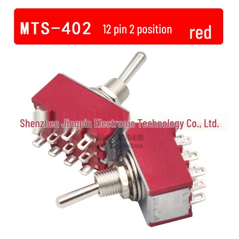 Dual Position Toggle Rocker Switch MTS-102: Self-Reset, 2/3/6 Pins