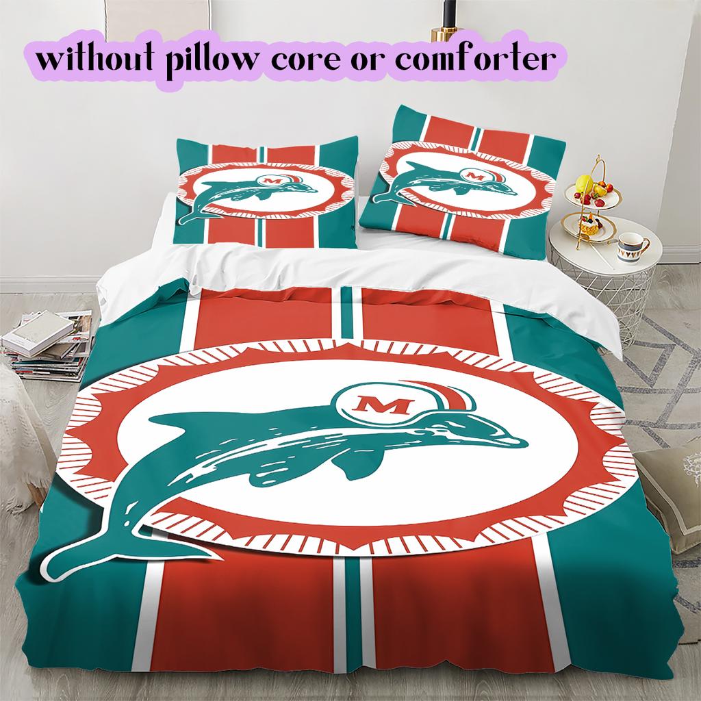 Jacksonville Jaguars Pattern Bedding Quilt Set Quilt Cover Pillowcase Home Decoration Birthday Gift (1 * duvet cover + 2 * pillowcase, without core)