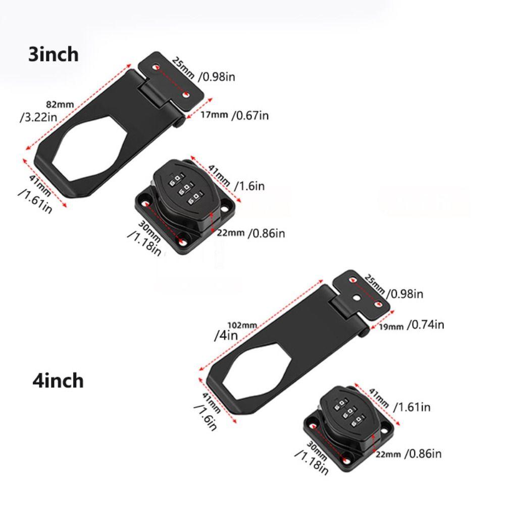 Easy To Install Rotary Hasp Locks Keyless Combination Password Lock Password Door Lock  Household