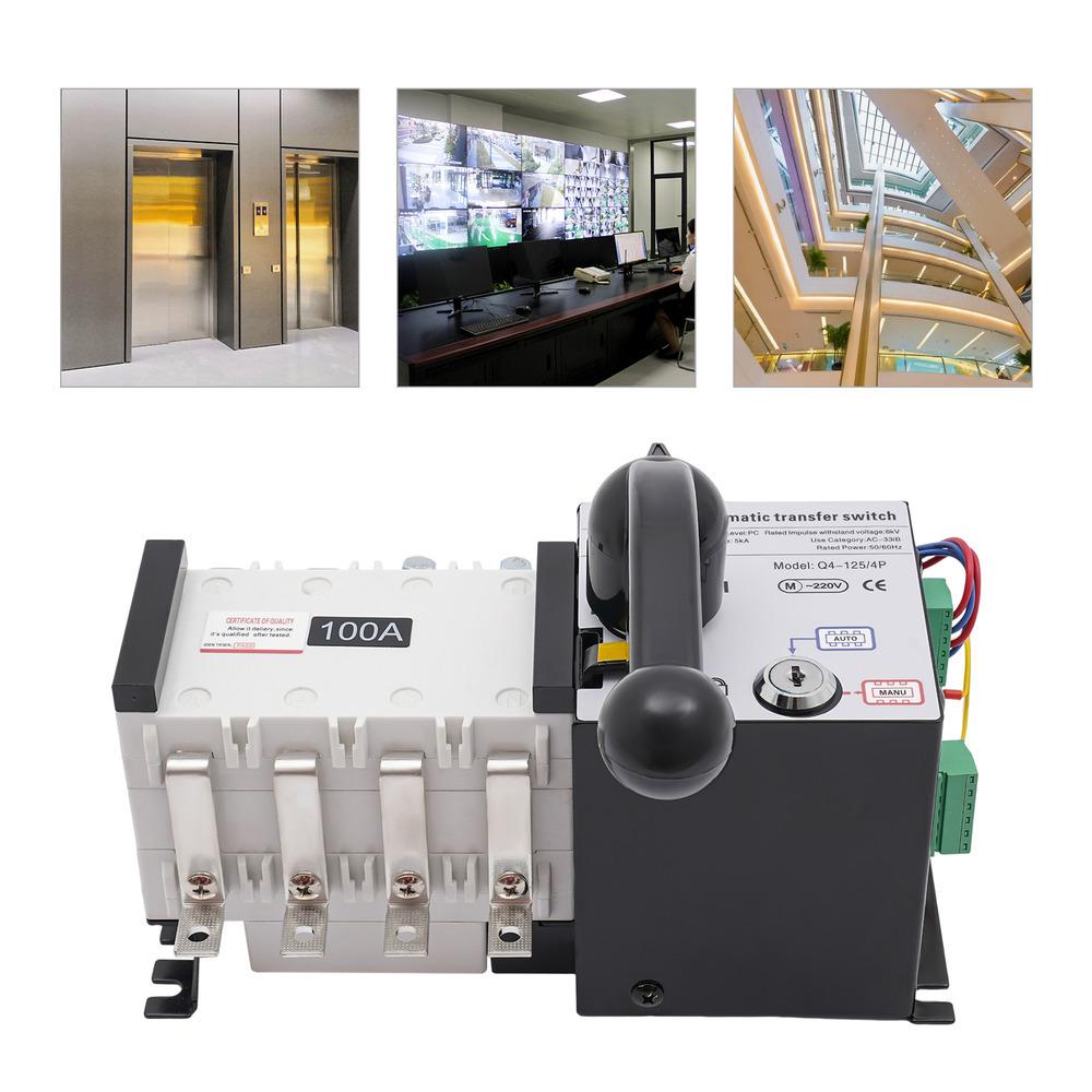 

Bymaocr 110/230V 500V Dual Power Automatic Transfer Switch 100A Generator Changeover Switch For Commercial Or Industrial Use