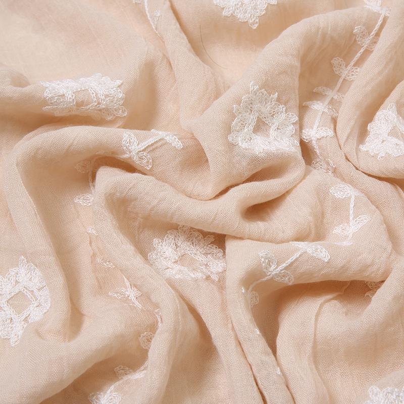 Big Size Embroidery Plain Cotton Hijab Scarves Women Muslim Shawls Solid Headscarf Wraps Islamic Turban Headband Foulard Ramadan