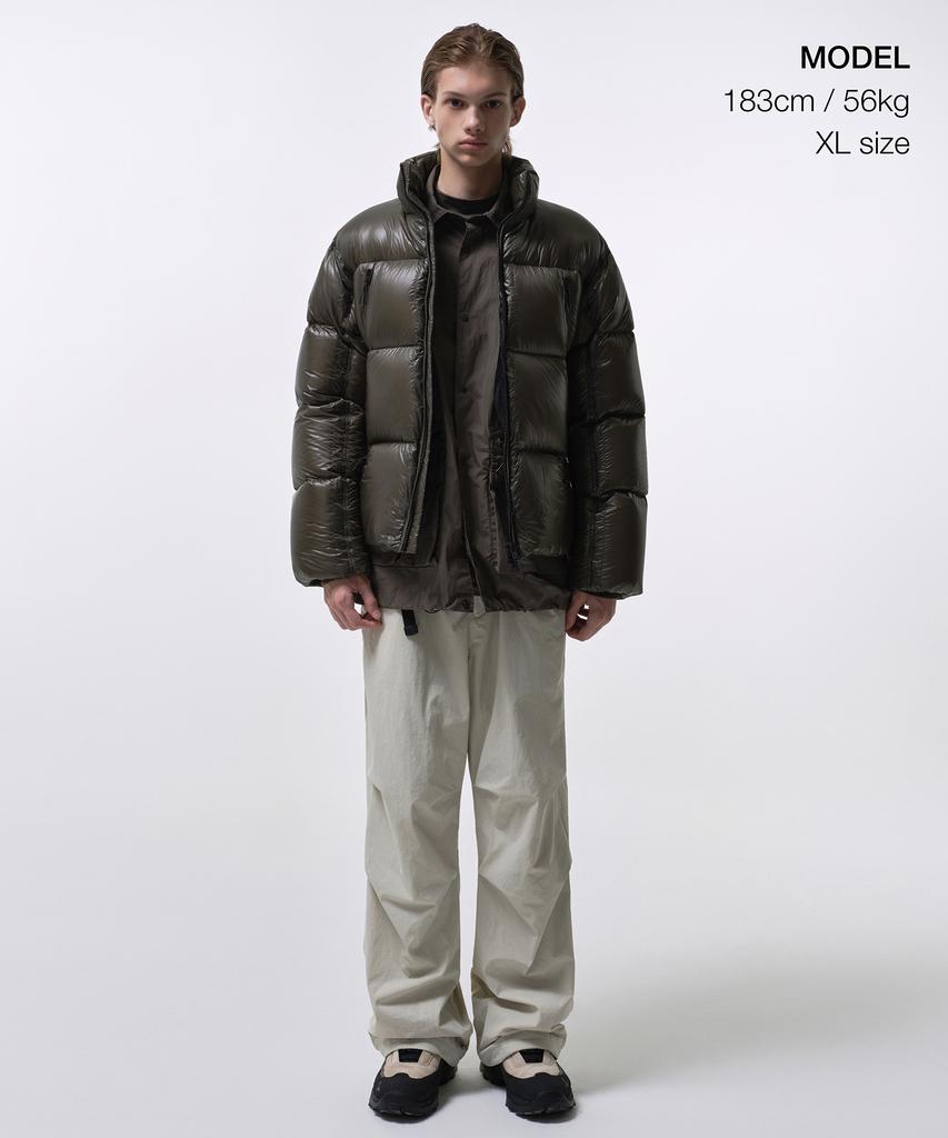 Musinsa Standard [City Leisure] Sheer Ripstop Double Pocket Down Short Padded Jacket [Brown]