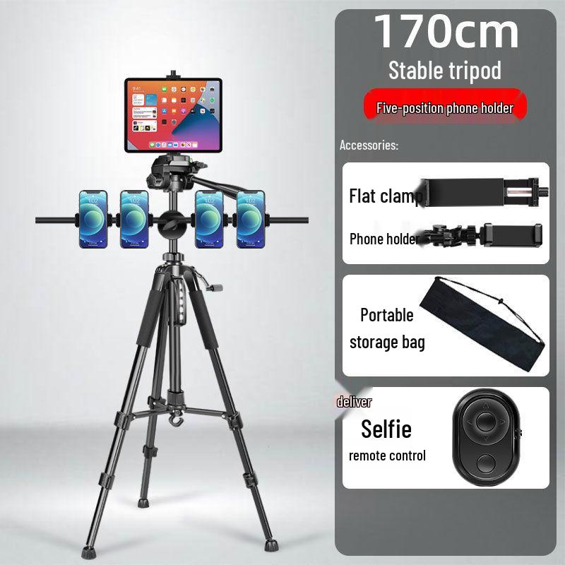 Adjustable Dual Phone Tablet Stand Tripod for Professional Outdoor Use