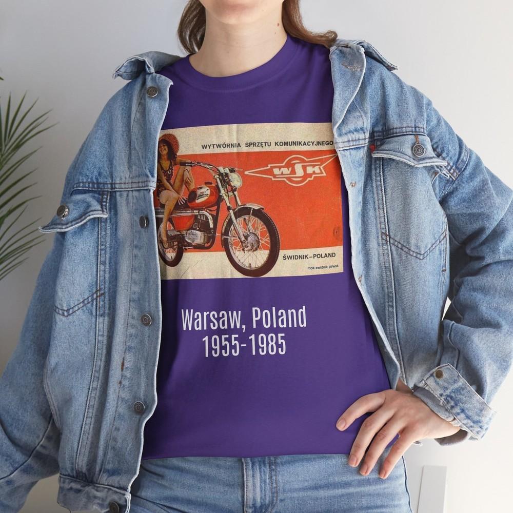 Vintage WSK Motorcycles Warsaw, Poland 1955-1985 Tee, Unisex T-Shirt, Retro Bike Unisex T-Shirt XXXXL