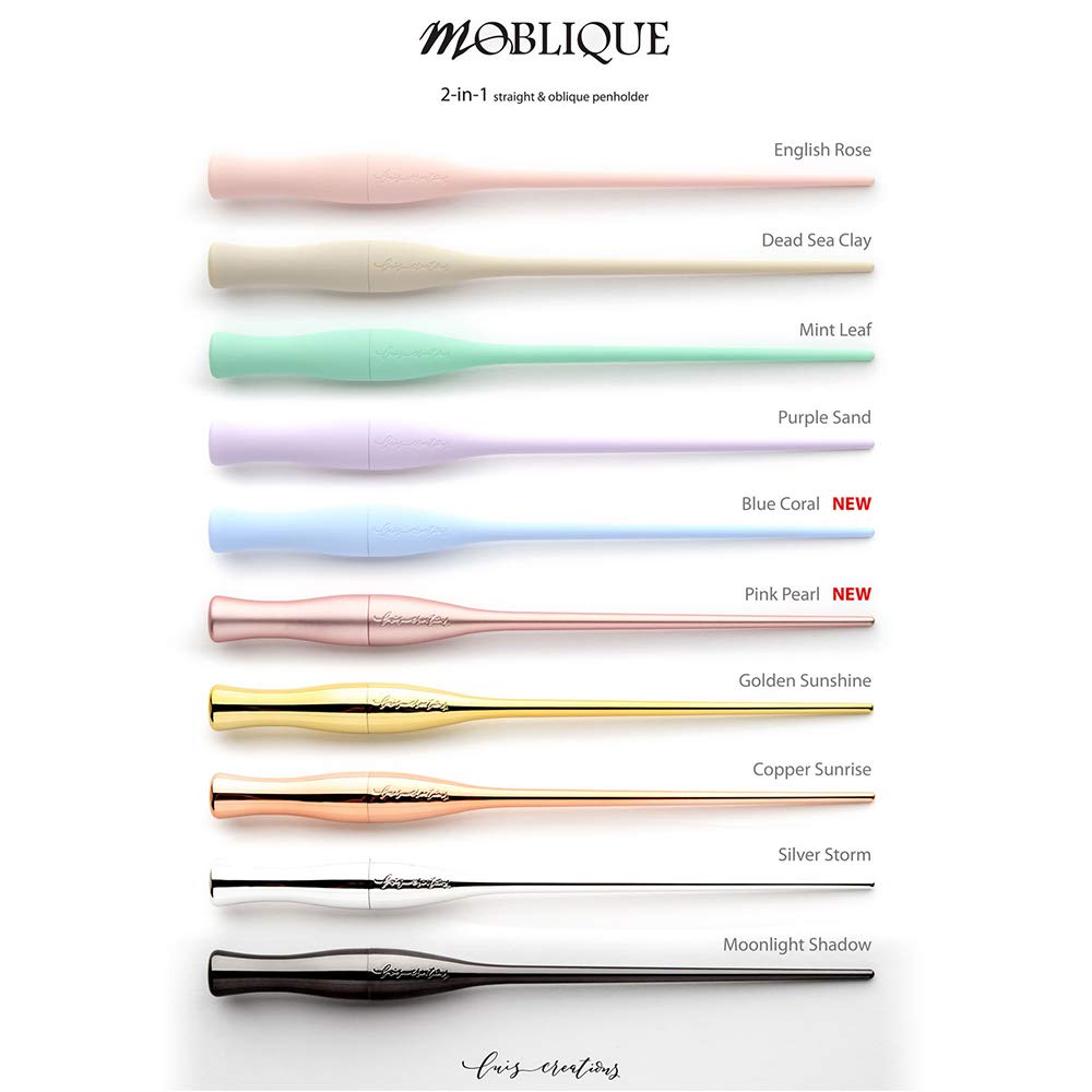 Luis Creations Moblique Penholder Moblique Pen Holder with Internal Can Be Used In Both Straight and Oblique Orientations 2-in-1 - Storage, (Pink