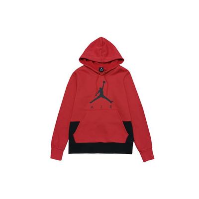 Fleece hettegenser Pullover Menn Topper Rød BQ1431-657