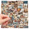 50 Retro Travel Stickers: Waterproof, Decorative Stickers for Journals, Diaries, Phones, Guitars, Skateboards, Computers, and Water Bottles.
