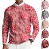 Men's Round Neck Long Sleeve Ribbed Knit Pullover