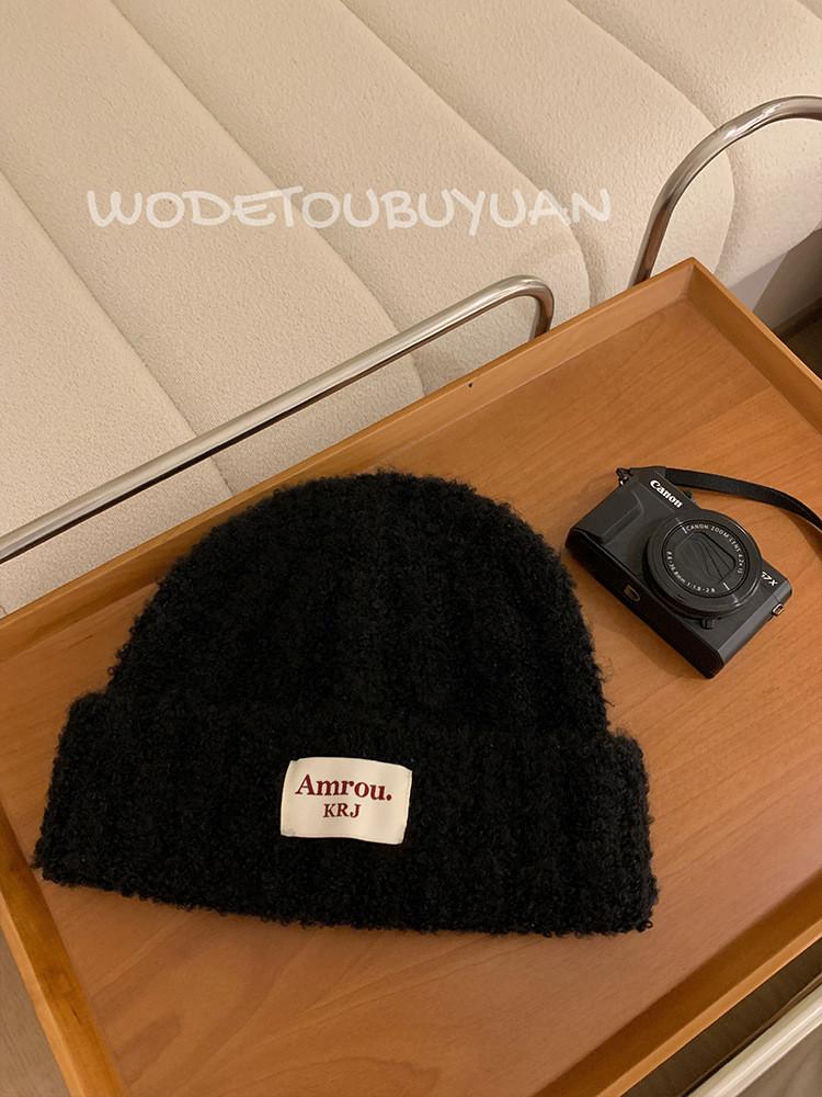 Soft Korean Cozy Style Women Knitted Hat Thick Warm Earmuff Beanie For Cold Weather