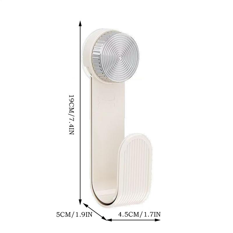 Suction Cup Pot Lid Holder Wall Mounted Rotating Pot Lid Rack Adjustable kitchen Organizer Cream Color Punch-free