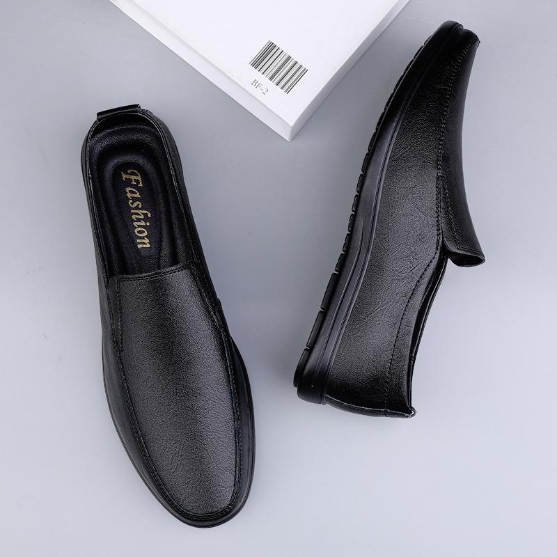 Fashion Genuine Leather Loafers Soft Casual Mens  Moccasins Breathable Male Slip On Flats Versatile Lazy Driving Footwear Business Shoes