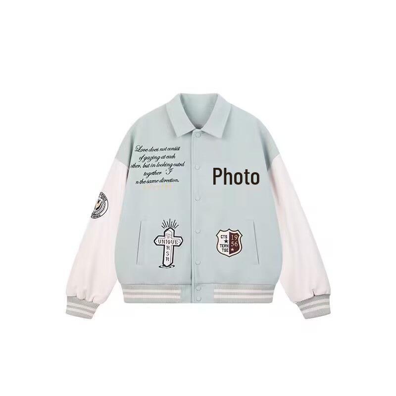 

National Tide Skateboard High Street Hip-Hop Fashion Jacket XL м ята зелений колір