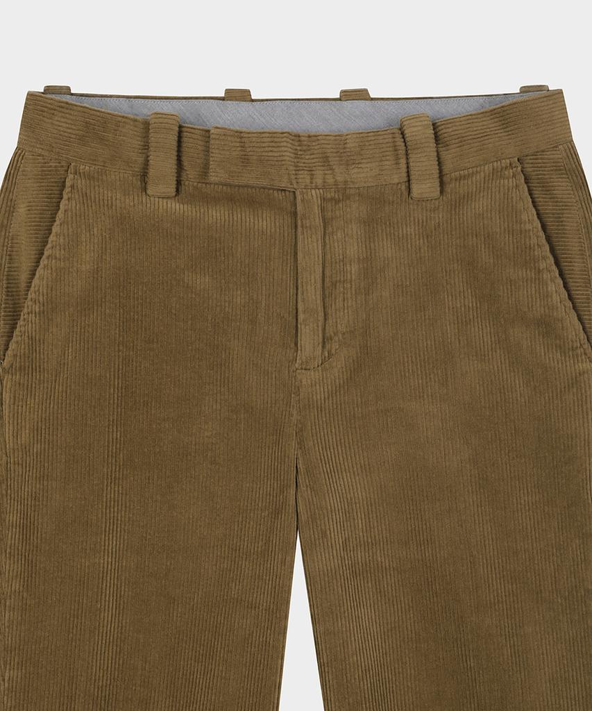 BROOKS BROTHERS Slim Fit 8W Corduroy Pants (Brown) (Bbpcmm47554Ew)