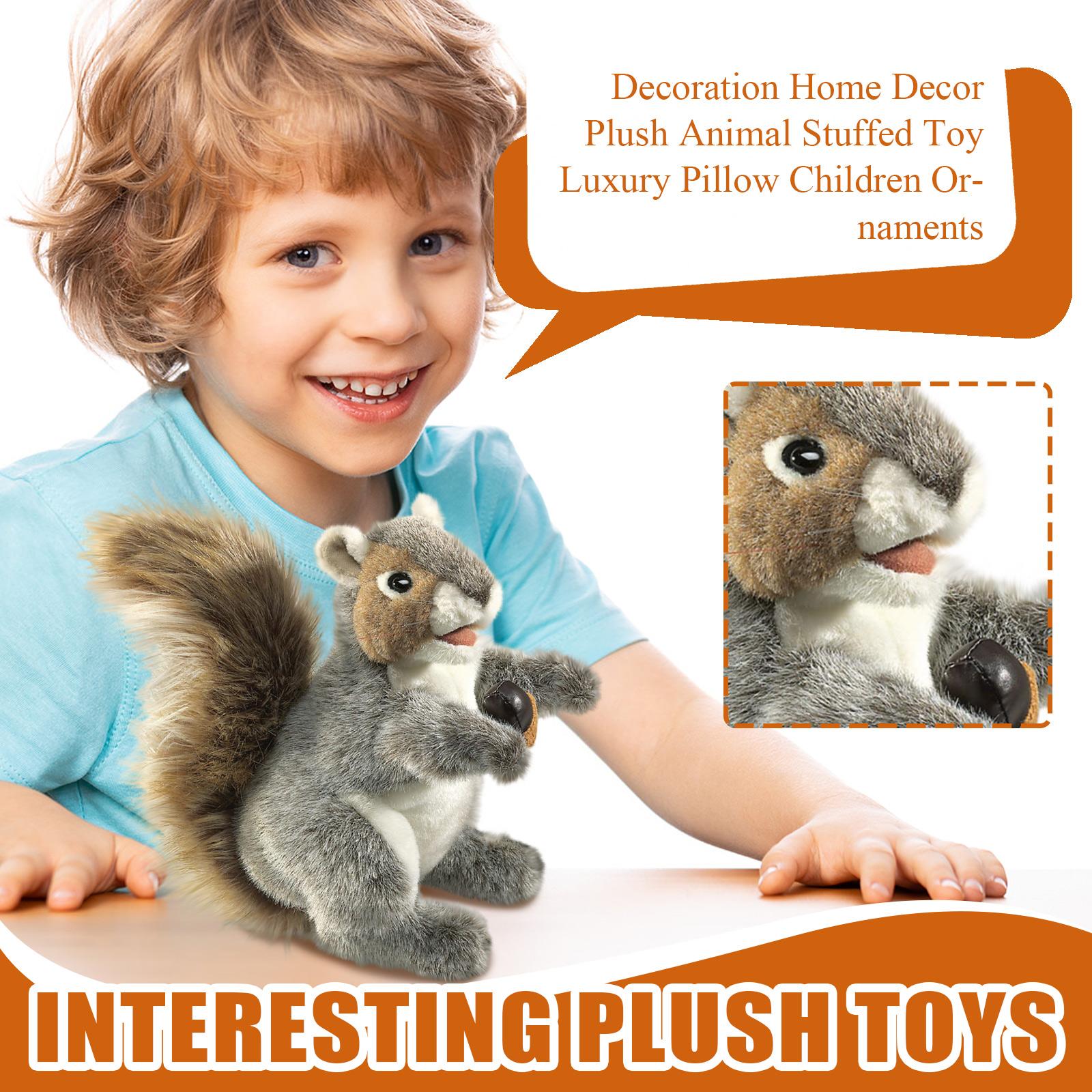 

Милая плюшевая игрушка ручная кукла Белка для любителей представлений, Плюшевые игрушки, Милые игрушки One Size