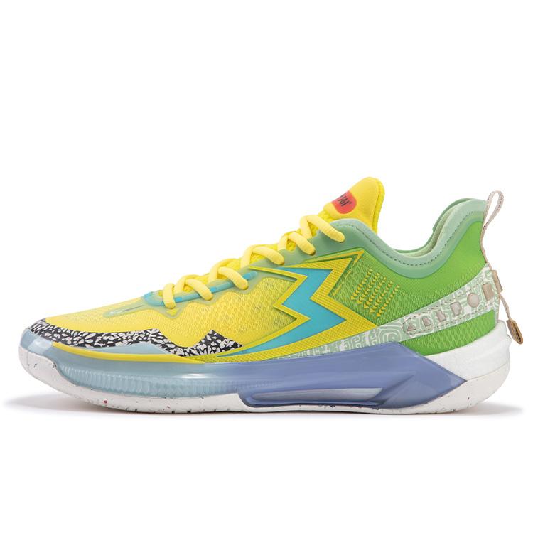 New 361° BIG3 5.0 Quick PRO TH Cushioning Anti Slip Wear Resistant Breathability Low Top Basketball Shoes Men's Fig Green 672421111-10