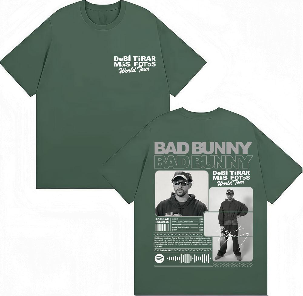 

Rapper Bad Bunny Album Graphic T Shirts Debi Tirar Mas Fotos DTMF Hip Hop Music Short Sleeve Men Women Cotton Oversized T Shirt 4XL