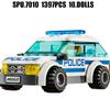 Ql0200 1397 Stück Städtische Polizeistation, Auto, Hubschrauber, Motorrad, 10 Puppen, Waffe, Junge, Baustein-Spielzeug