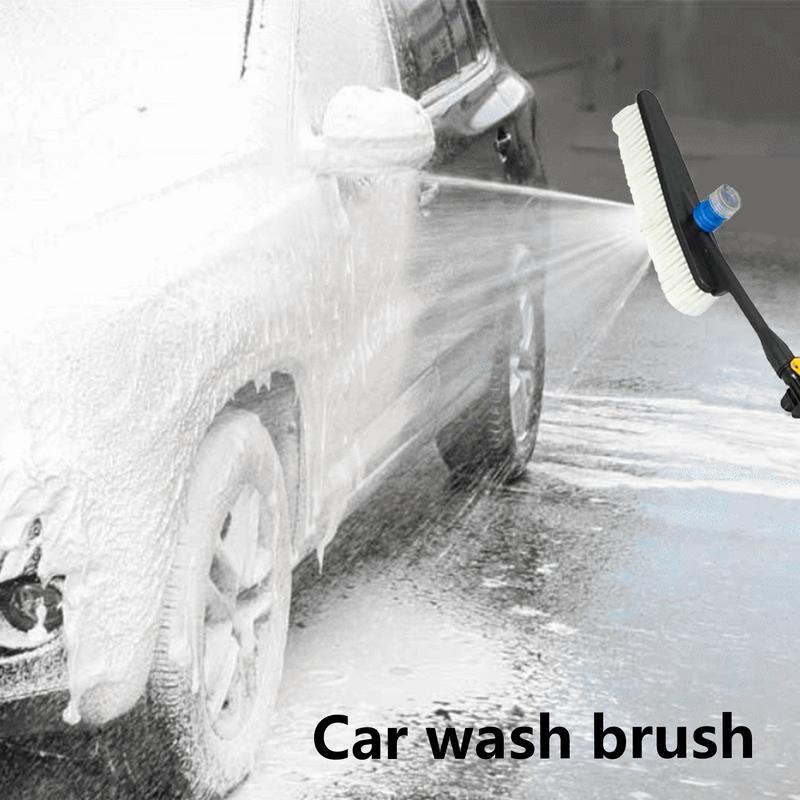 Car Brushes For Washing AdjustableLong Handle RV Wash Brush Car Water Cleaning With Foam Container Car Scrubber