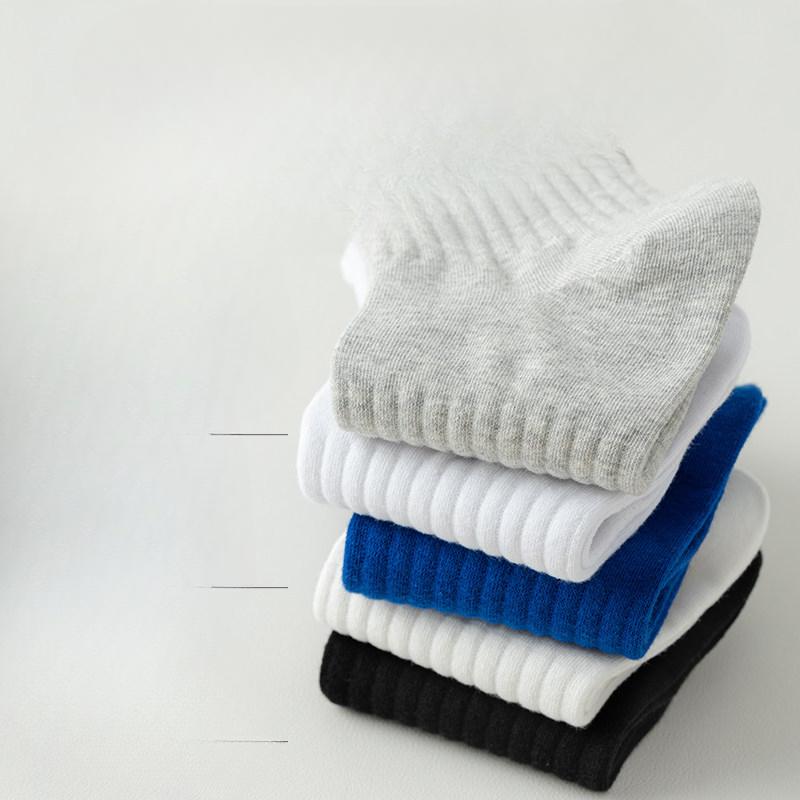 White Socks, Men's Short Socks, Summer Cotton Socks, Mid-calf Socks, Summer Thin All-cotton Men's Socks, Sweat-absorbing Sports, Summer