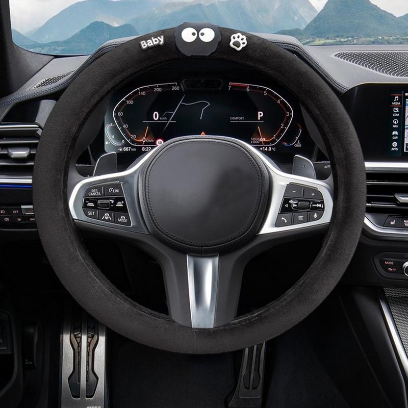 For Steering Wheel Cover Car Steering Wheel Cover Briquettes Car Wheel Protector Anti-Slip Car Wheel Protector Breathable Plush