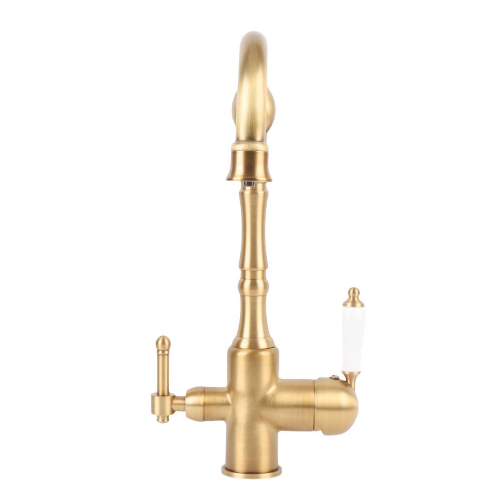 2 Handle Bathroom Faucet Bathroom Faucet Brass Rotatable 2 Handle Antique Sink Faucet Basin Mixer Tap for Lavatory Sink Vanity