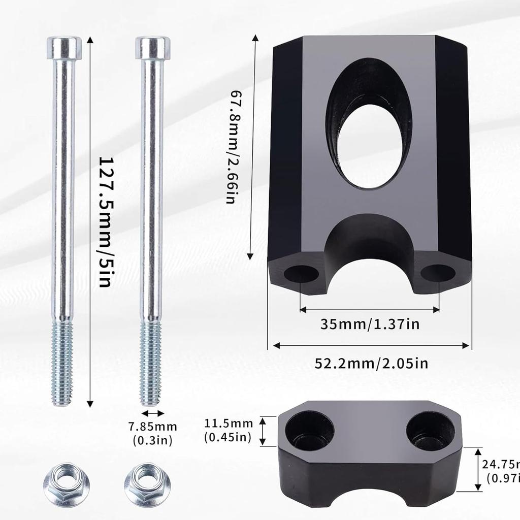 Dirt Pit Bike Handlebar Risers 22mm 7/8” Handle Bar Mount Clamp Risers for MX650 BTX200 CT200U MB200 GMB100 CRF 80 110 XR/CRF SSR 110 125 Universal