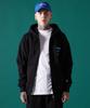 Upperstrop [Up9014] Lettering Graphic Hoodie Zip-Up Black