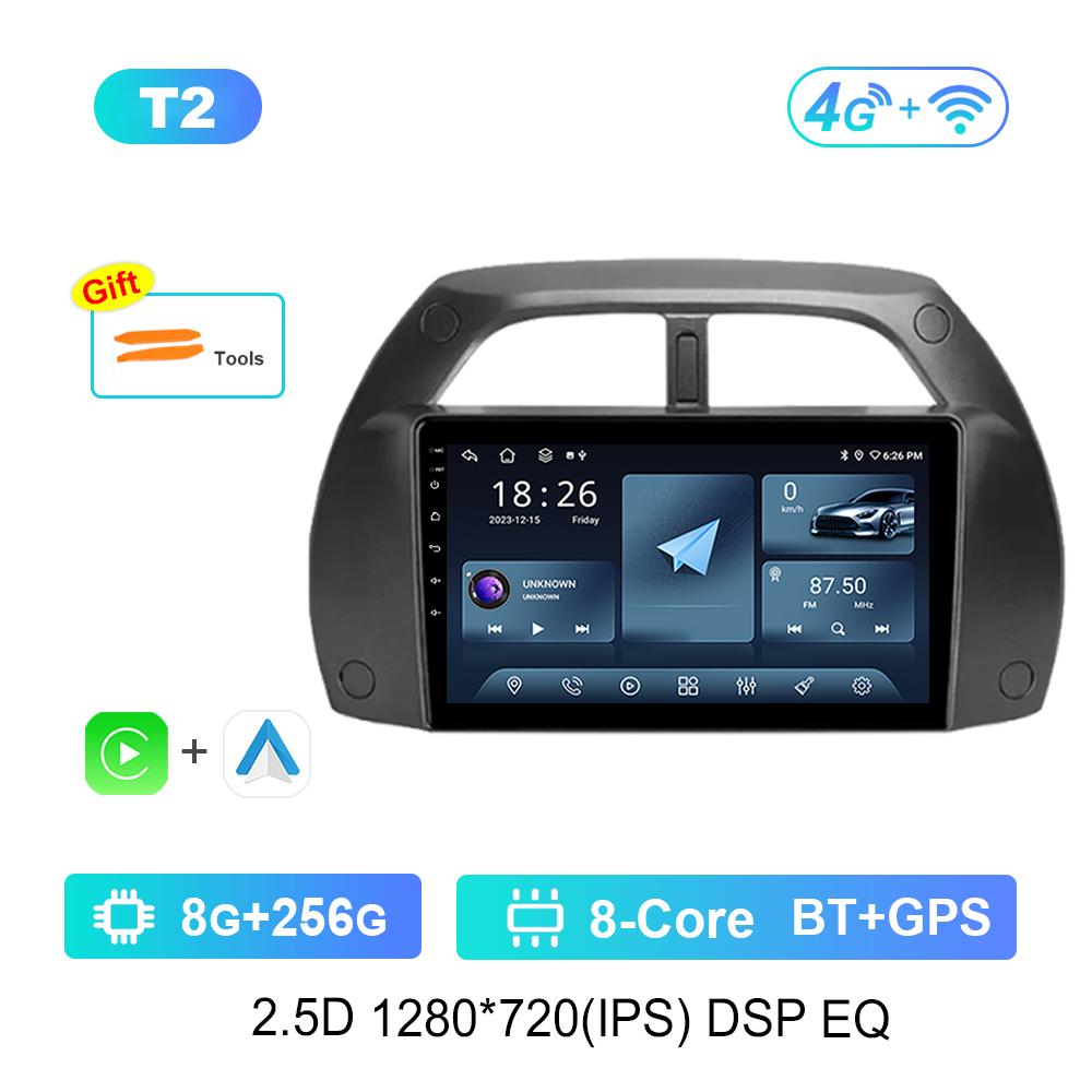 Android OS 9'' for Toyota RAV4 2 CA20 CA20W XA20 2000 - 2003 BT GPS Navi WiFi Car Audio Multimedia Player DSP Stereo IPS Screen