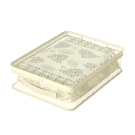 Clear Storage Bag with Carry Handle Zipper Closure PVC Mesh Fabric Dust Moisture Resistant Closet Organizer Home Organization Bag