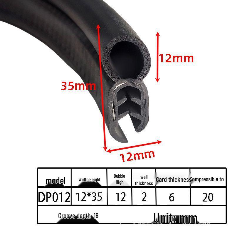 U-förmige Gummi-Schaumstoff-Dichtungsstreifen für Schränke und Autotüren