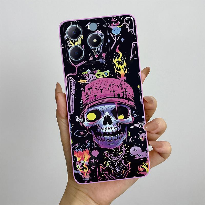 For Realme C63 C61 Narzo N63 Phone Case RealmeC61 RMX3939 Silicon Soft TPU Shockproof Cover Painted Printed Protective Shell Bag