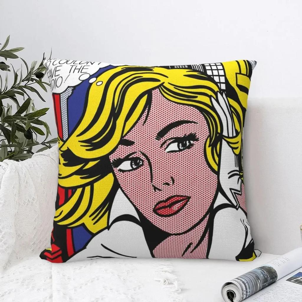 Roy Lichtenstein Pop Art Dekorační polštář Vánoční povlak na polštář Luxusní pohovkové polštáře Polštáře na dekorativní pohovku Potah