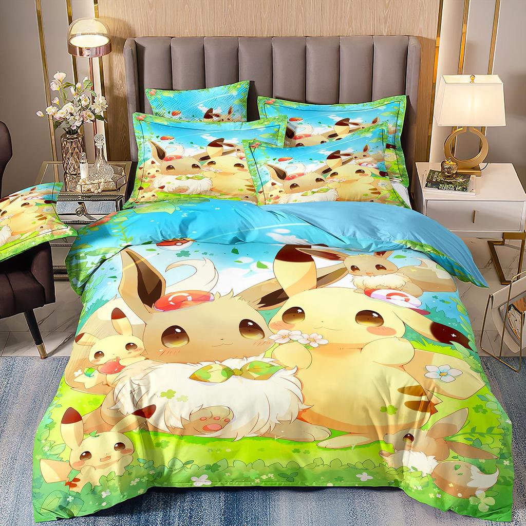 3D Printed Quilt Cover Three-Piece Set Four-Piece Set Children'S Cartoon Duvet Cover