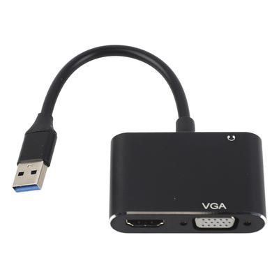 USB3.0 To VGAHigh Definition Multimedia Interface Adapter Power Converter Display Expansion Dock