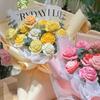 Tulip Knitting Flower Sunflower Single Flower Bouquet Carnations Crochet Flower Simulation Hand-Knitted Diy Handmade Fake Flower