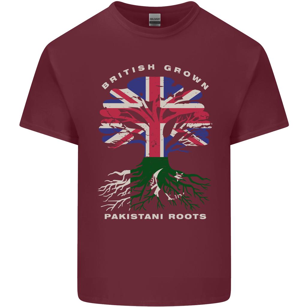 British Grown Pakistan Roots Flag Unisexs Light Cotton TShirt