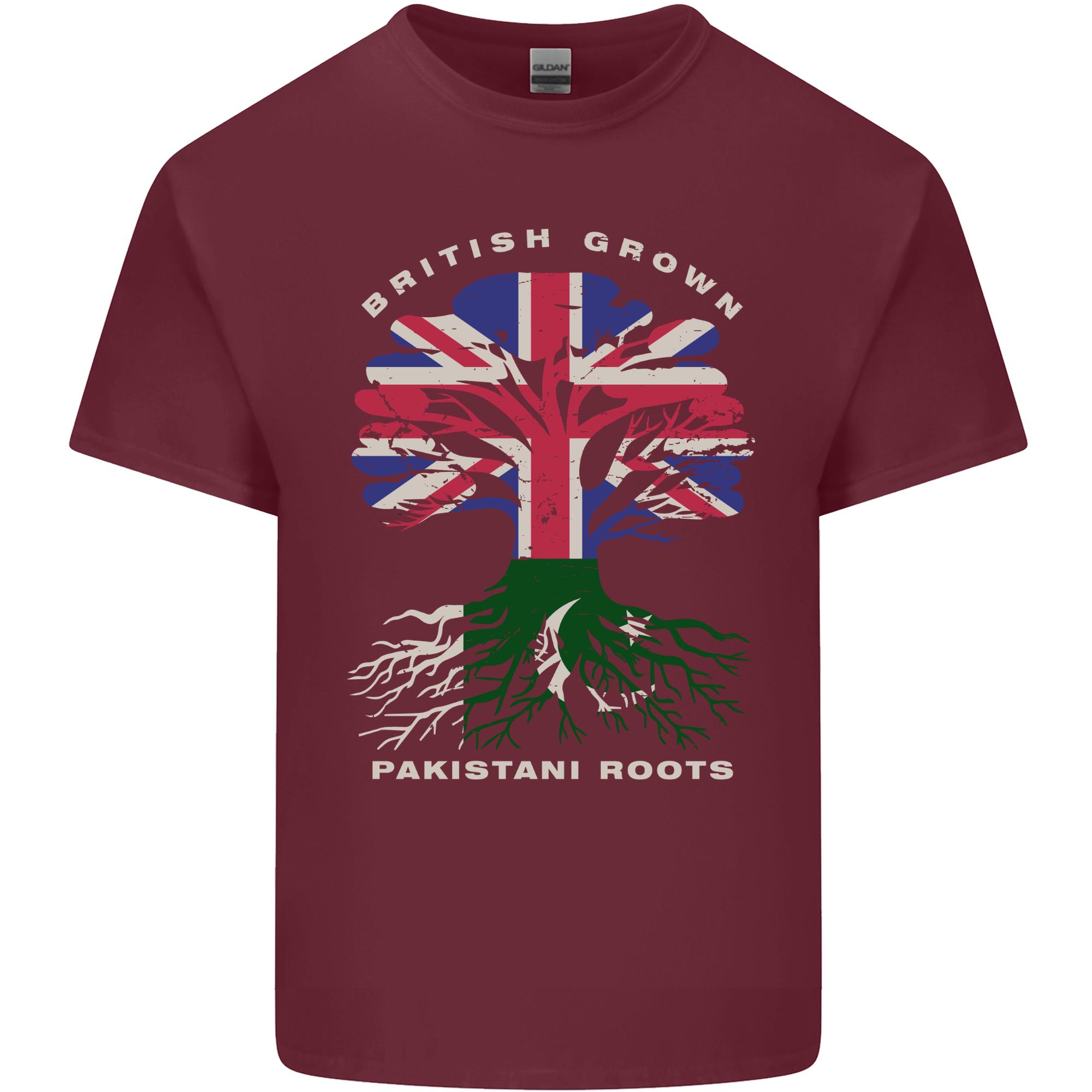 British Grown Pakistan Roots Flag Unisexs Light Cotton TShirt S