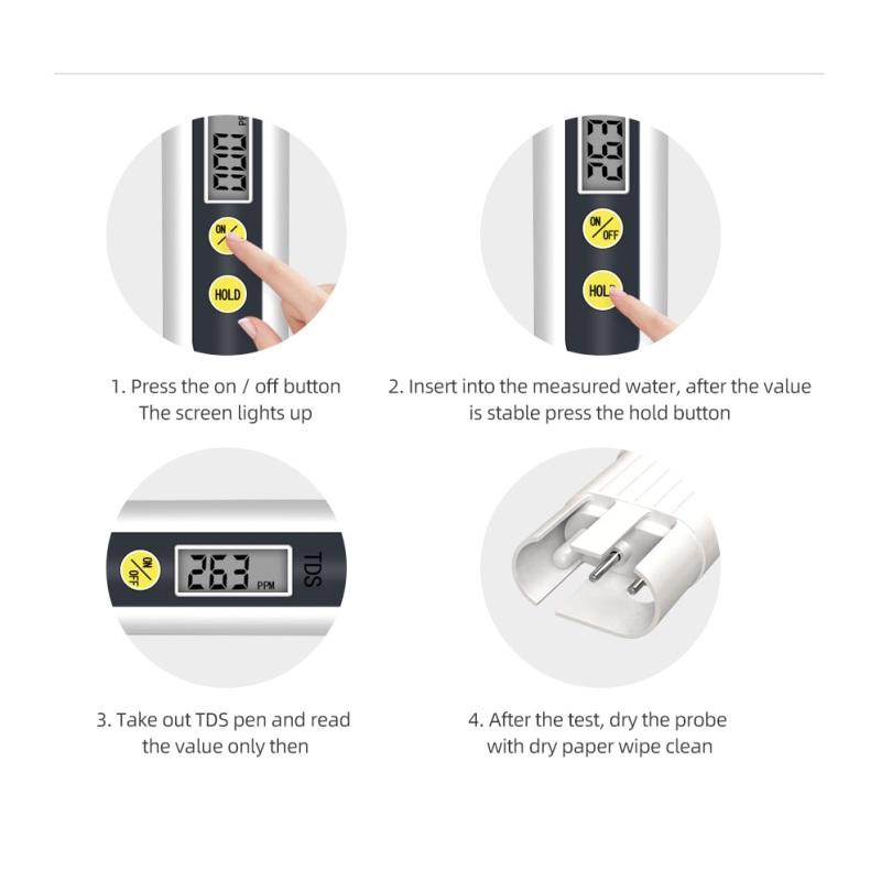 Heiß! Automatische TDS-Messgerätkalibrierung 0-990 ppm Wasserqualitätsmessgerät für Schwimmbad-Aquarium-Trinkwasser