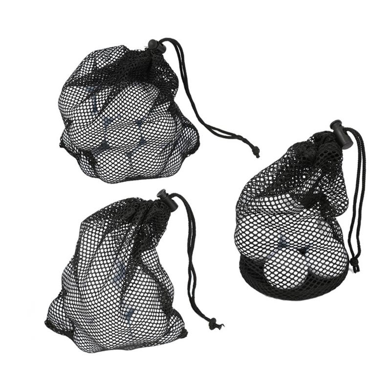 Golf Mesh Bags Small Sports Ball Net Bag Drawstring Pouch Nylon Mesh Bag Convenient Storage Organizer Golf Accessories